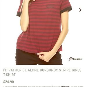 hot topic “i’d rather be alone” tshirt